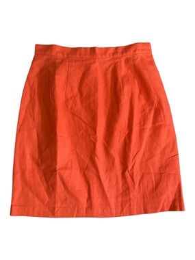 JRT Linen Blend Skirt Orange Size 8Petite